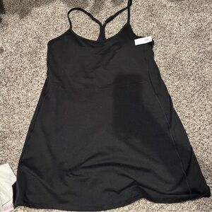Old Navy Black Athletic Dress w/ Built in Shorts